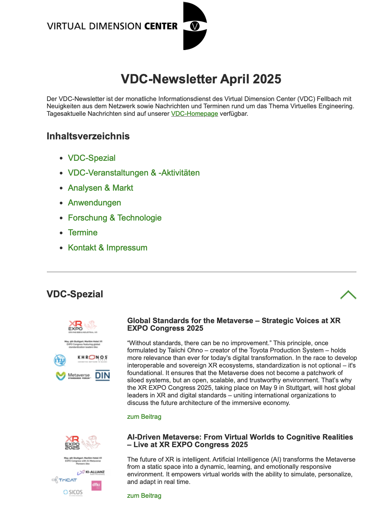 Newsletter April 2025