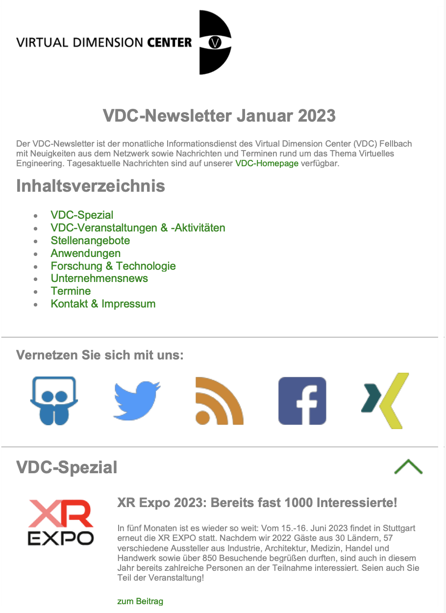 Newsletter Januar 2023