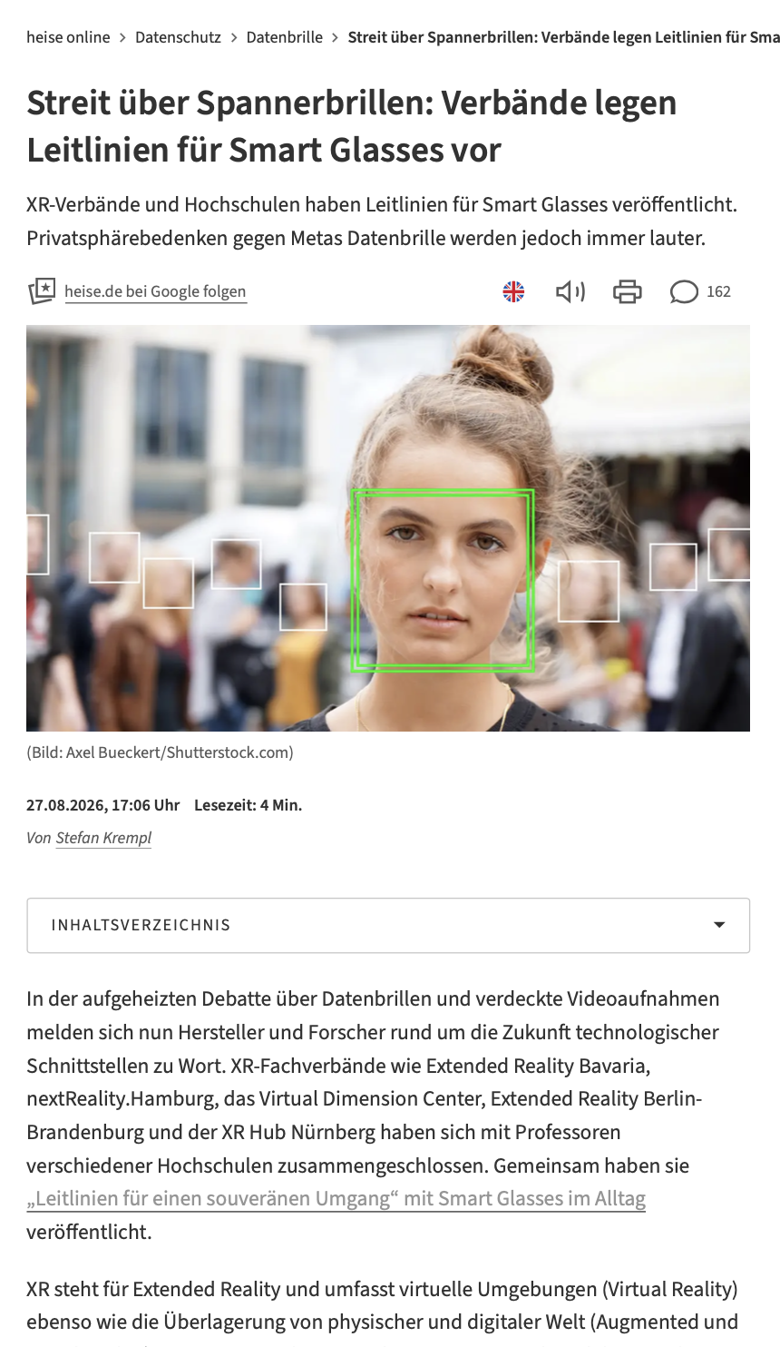 Smart-Glasses-Guidelines mit VDC-Beteiligung finden mediale Resonanz
