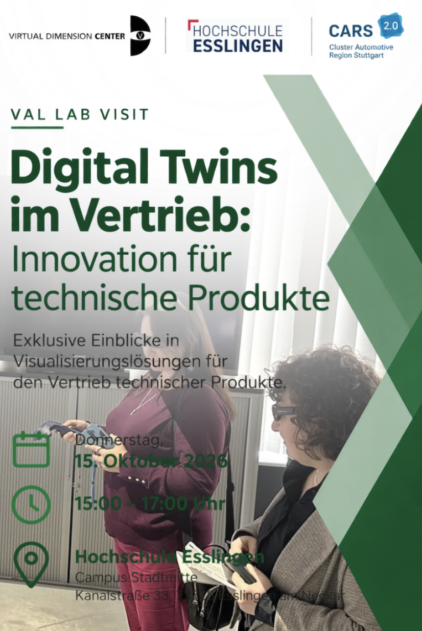Digitale Zwillinge im Vertrieb live erleben: Lab Visit am Virtual Automation Lab der Hochschule Esslingen