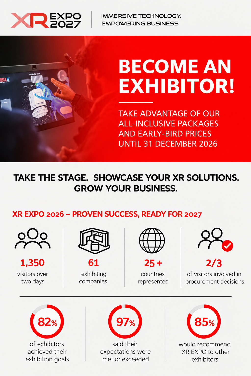 Secure your spot at XR EXPO 2027 – book early and save over 10%